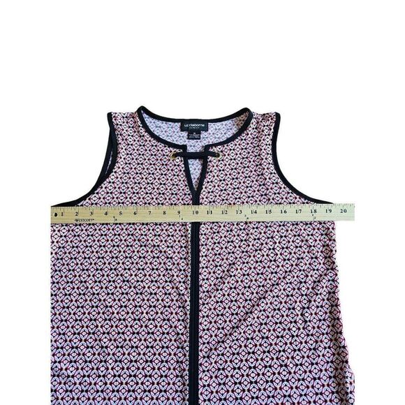Liz claiborne carreer womens Sz M red black multicolor sleeveless top - Picture 4 of 6